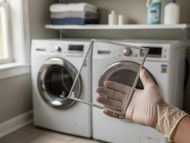 Winter Haven Dryer Vent Cleaning specialist performing detailed lint trap cleaning service in Winter Haven